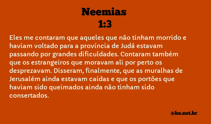 Neemias 1:3 NTLH