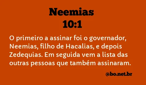 Neemias 10:1 NTLH