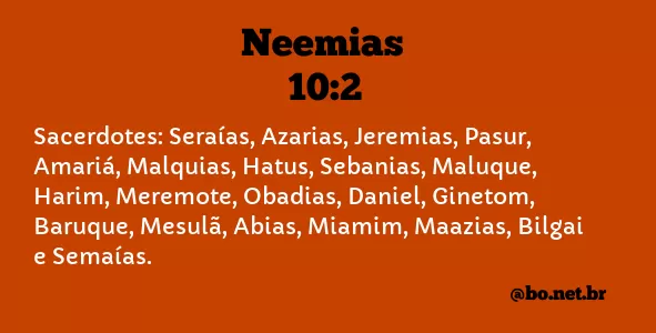 Neemias 10:2 NTLH