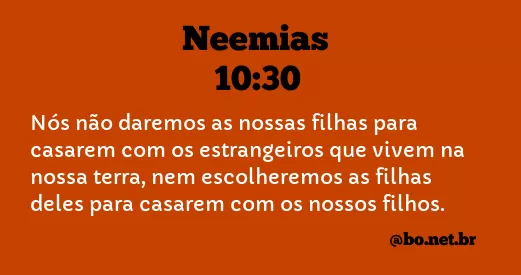 Neemias 10:30 NTLH