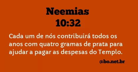 Neemias 10:32 NTLH