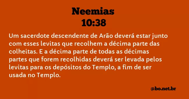 Neemias 10:38 NTLH