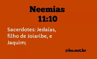 Neemias 11:10 NTLH
