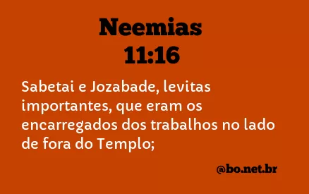 Neemias 11:16 NTLH