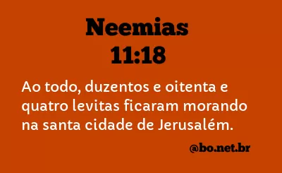 Neemias 11:18 NTLH