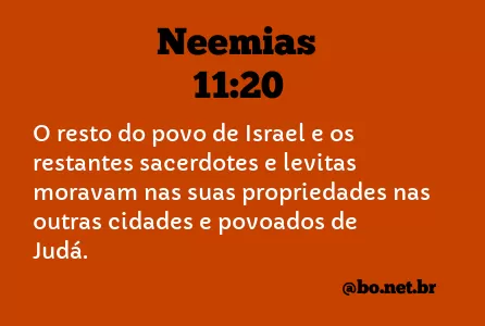 Neemias 11:20 NTLH