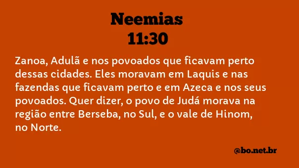 Neemias 11:30 NTLH