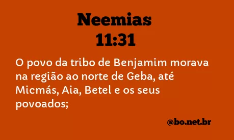 Neemias 11:31 NTLH