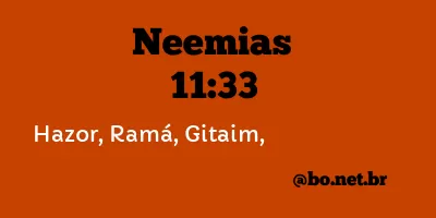 Neemias 11:33 NTLH