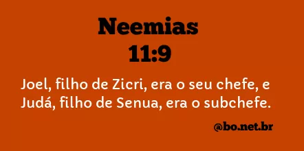 Neemias 11:9 NTLH