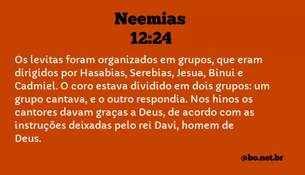 Neemias 12:24 NTLH