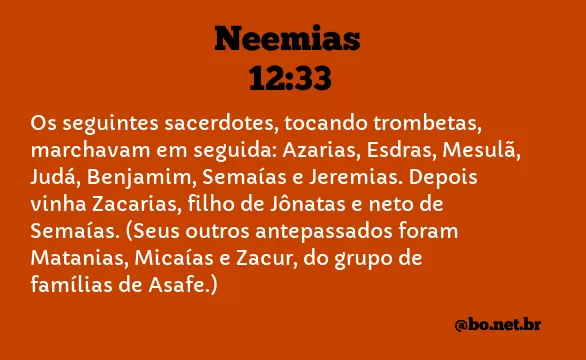 Neemias 12:33 NTLH