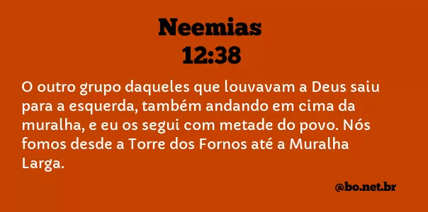 Neemias 12:38 NTLH