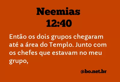Neemias 12:40 NTLH