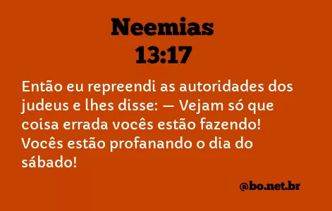Neemias 13:17 NTLH