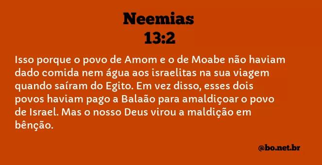 Neemias 13:2 NTLH