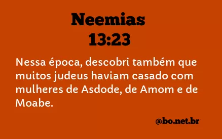 Neemias 13:23 NTLH