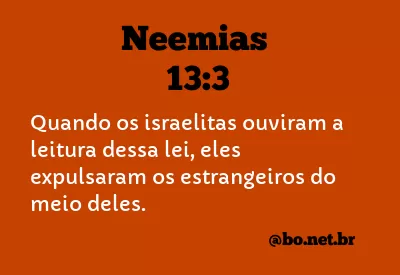 Neemias 13:3 NTLH