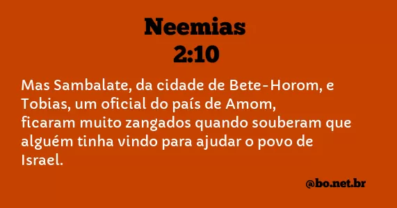 Neemias 2:10 NTLH