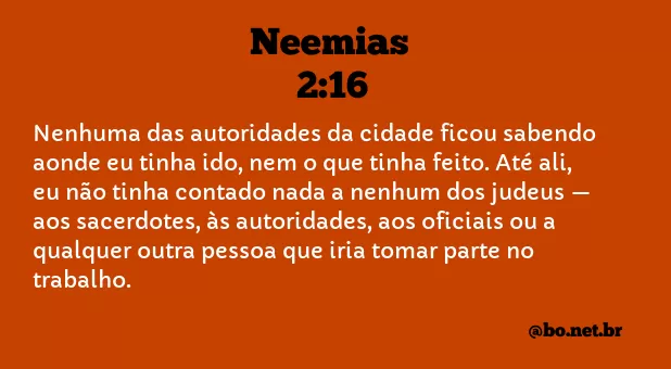 Neemias 2:16 NTLH