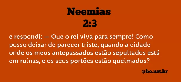 Neemias 2:3 NTLH