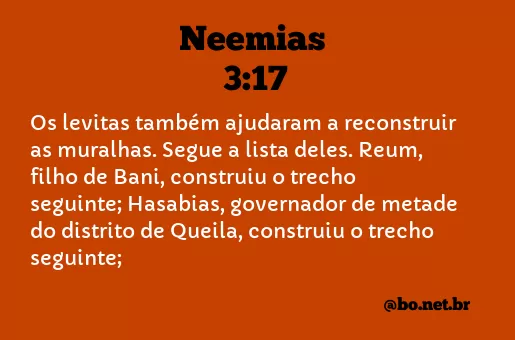 Neemias 3:17 NTLH