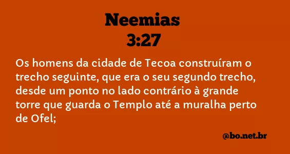 Neemias 3:27 NTLH