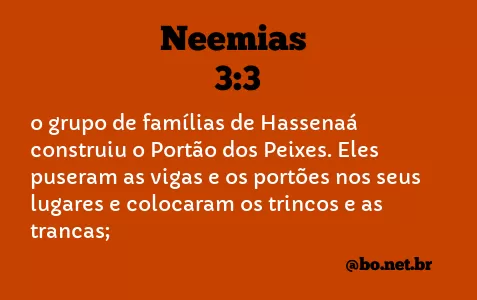 Neemias 3:3 NTLH