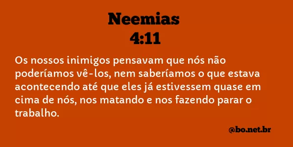 Neemias 4:11 NTLH