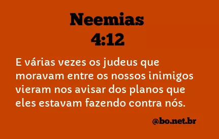 Neemias 4:12 NTLH