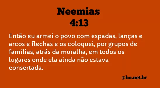 Neemias 4:13 NTLH