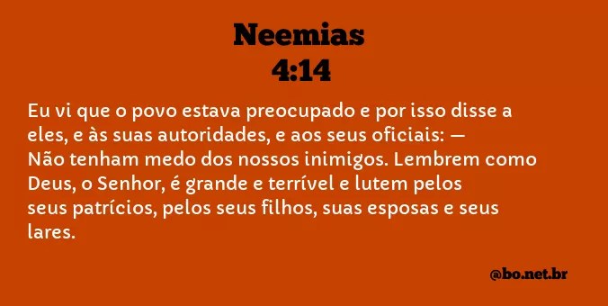 Neemias 4:14 NTLH