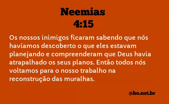 Neemias 4:15 NTLH