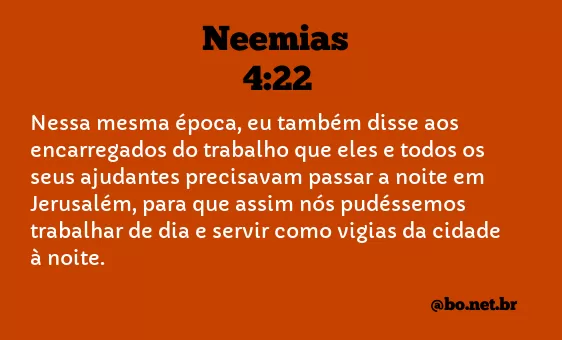 Neemias 4:22 NTLH