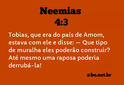 Neemias 4:3 NTLH