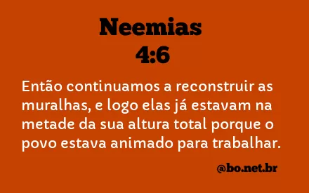 Neemias 4:6 NTLH
