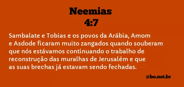 Neemias 4:7 NTLH