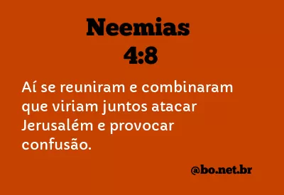 Neemias 4:8 NTLH