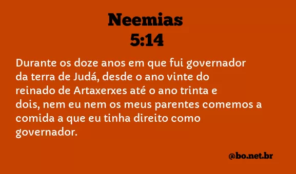 Neemias 5:14 NTLH
