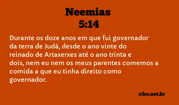 Neemias 5:14 NTLH