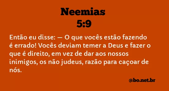 Neemias 5:9 NTLH