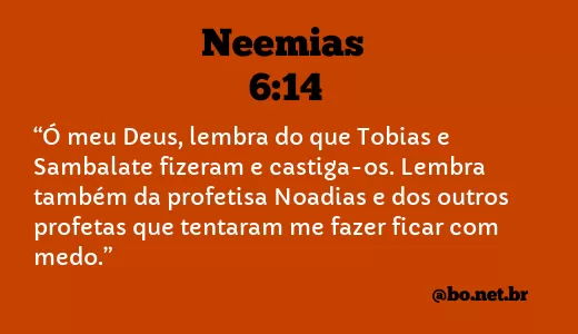 Neemias 6:14 NTLH