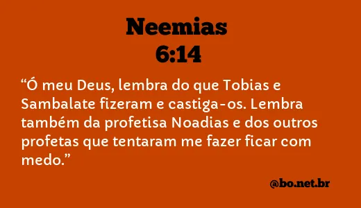 Neemias 6:14 NTLH