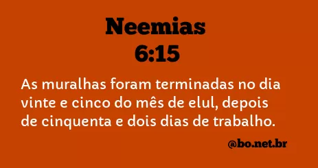 Neemias 6:15 NTLH