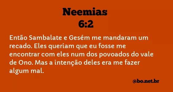 Neemias 6:2 NTLH
