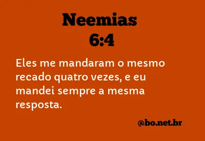 Neemias 6:4 NTLH