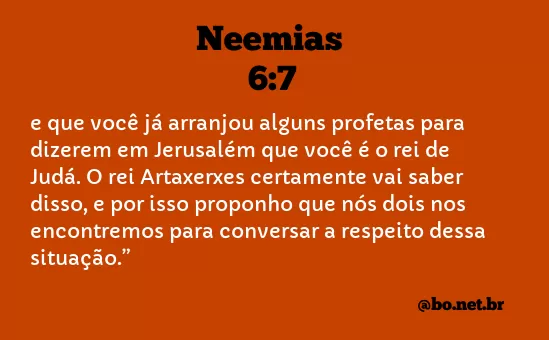 Neemias 6:7 NTLH