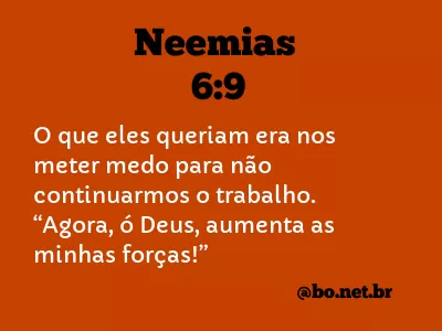 Neemias 6:9 NTLH