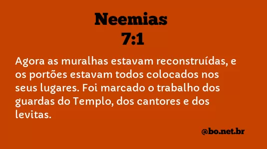 Neemias 7:1 NTLH