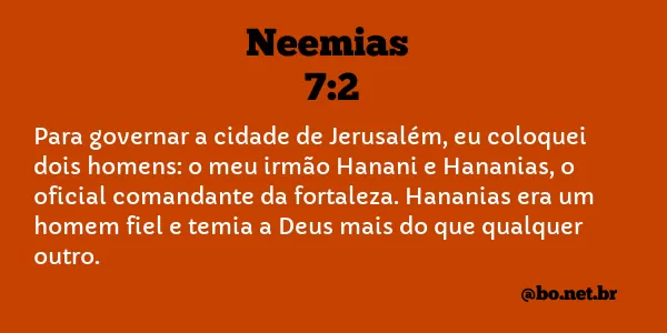 Neemias 7:2 NTLH